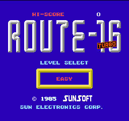 Route-16 Turbo Title Screen